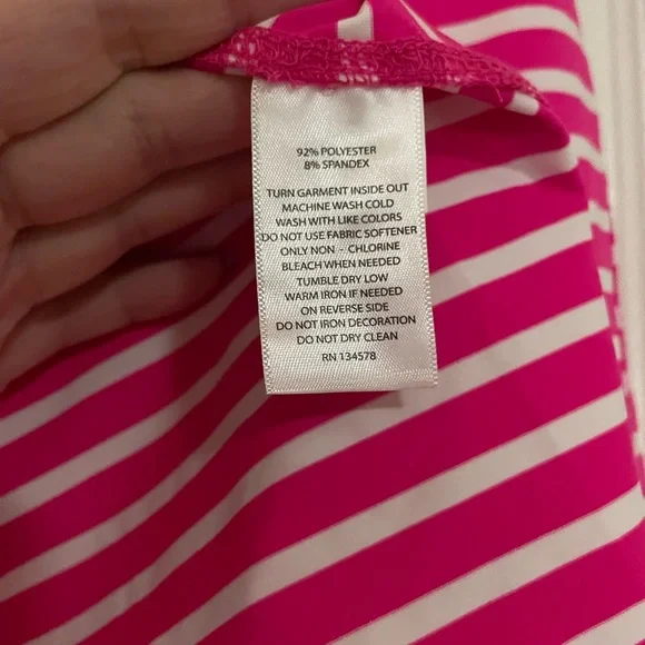 Vineyard Vines Pink and White Striped Half Zip pullover Sz Small - Picture 6 of 8